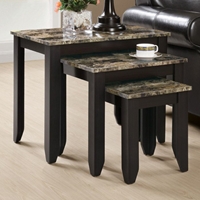 Meissner 3 Piece Nesting Tables Set - Cappuccino Finish 