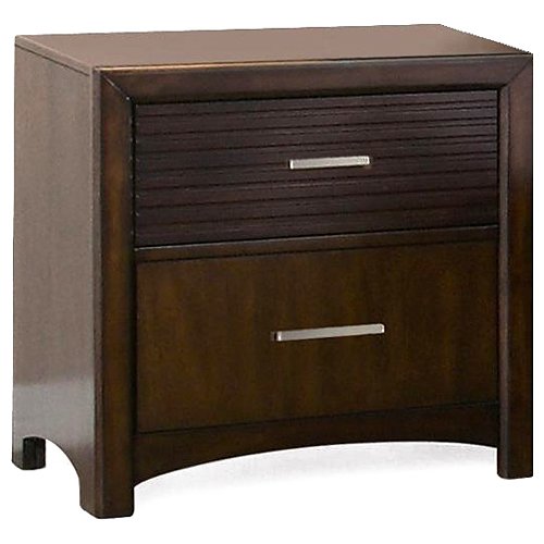 Edison 2-Drawer Nightstand - Hardwood, Java Oak Finish 