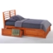 Jasmine Platform Bed with Slatted Headboard - NDF-JASMINE