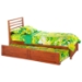 Jasmine Platform Bed with Slatted Headboard - NDF-JASMINE