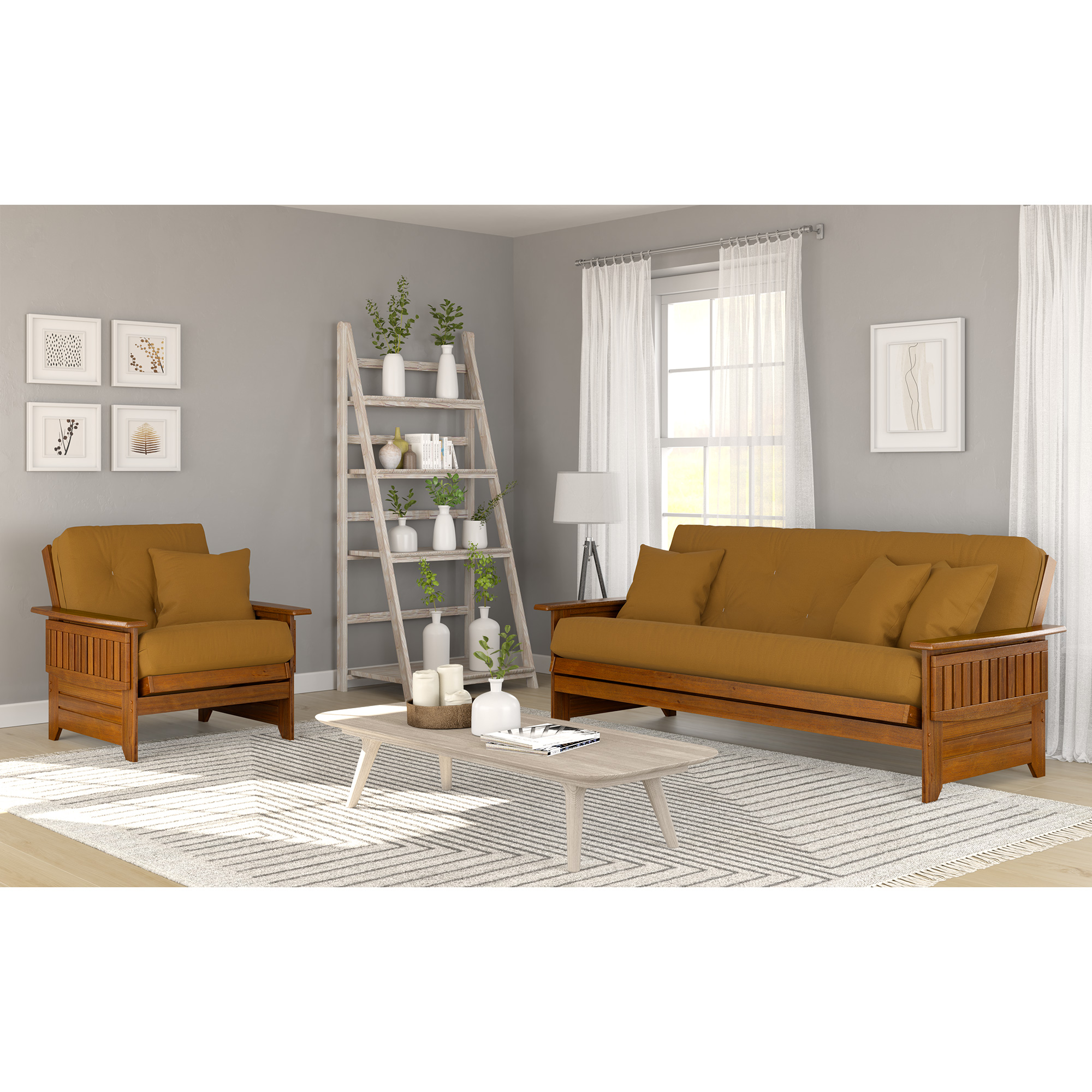 Brentwood Studio Line Queen Size Futon & Chair Roomset 