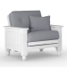 Cottage Studio White Chair & Cushion Set - NF-COTT-CH-MOSET#