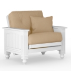 Cottage White Classic Chair & Cushion Set