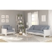 Cottage Studio White Futon Frame & Mattress Set - NF-COTT-MOSET#