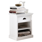 Halifax Bedside Table - 2 Shelves, Pure White
