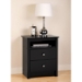 Sonoma Tall Nightstand with Open Shelf - Black - PRE-BDC-2428-SONOMA