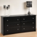 Sonoma 6-Drawer Dresser - Black - PRE-BDC-6330-K