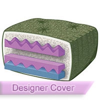 Bliss 7 Layer Queen Futon Mattress with Designer Cover 
