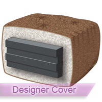 Gold 8 Chair Futon Mattress with Designer Cover 