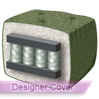 Royal Pocket Coil 10 Queen Futon Mattress with Designer Cover 