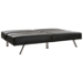 Fitz Black Leather Look Splitback Convertible Sofa Bed - RTA-P3502-BK