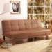 Napolitan Chocolate Leather Look Convertible Sofa Bed - RTA-P3503-CH