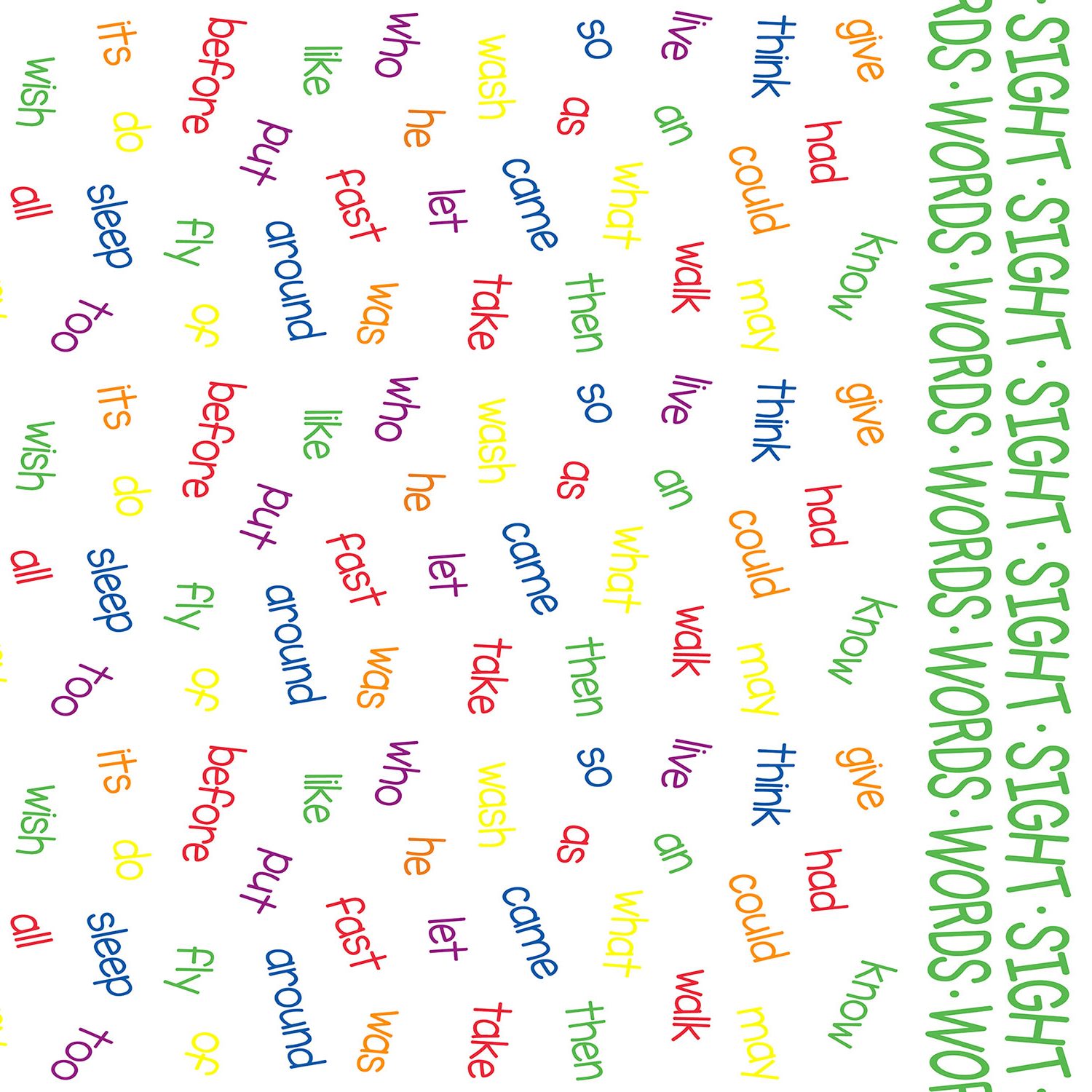 Sight Words Futon Cover 