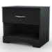 Step One Black Nightstand - SS-3107062