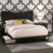 Step One Black Storage Bed with Headboard - SS-3107217-3107270
