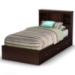 Willow Twin Mate's Bookcase Bed in Havana Brown - SS-3339212-3339098