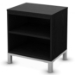 Flexible Black Oak 2-Shelf Nightstand - SS-3347059