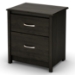 Vendome 2-Drawer Ebony Nightstand - SS-3887061