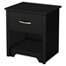 Fusion Nightstand - 1 Drawer, Pure Black - SS-9008062