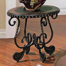 Rosemont End Table with Black Metal Base 