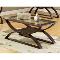Dylan Glass and Wood Top Cocktail Table 