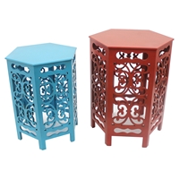 2-Piece Wood Accent Tables 