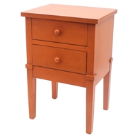 2 Drawers Wood Cabinet - Orange 