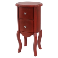Wooden Cabinet - 2 Drawers, Red 