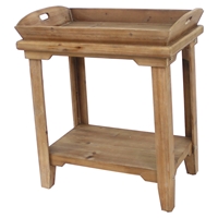 Wood Table - Tray Top, 1 Shelf 