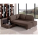 Clarice Fabric Chaise Sectional Sofa Sleeper in Brown - VIG-1104