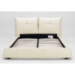 Simone Leather Platform Bed in Ivory - VIG-B75-BED