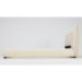 Simone Leather Platform Bed in Ivory - VIG-B75-BED
