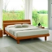 Basic Cherry Wooden Sleigh Bed - made in Italy - VIG-BASIC-BED