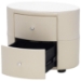 Simone Leather Nightstand in Ivory - VIG-B75-NS