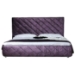 Eva Purple Fabric Tufted Platform Bed - VIG-402-BED