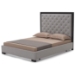 Ludwig Button-Tufted Gray Fabric Bed - VIG-LUDWIG-BED-FA