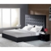 Lyrica Leather Bed with Tufted Headboard - VIG-LYRICA-BED