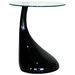 Laramie Round Glass Top End Table with Plastic Base - WI-2309-X