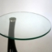 Laramie Round Glass Top End Table with Plastic Base - WI-2309-X
