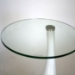 Laramie Round Glass Top End Table with Plastic Base - WI-2309-X