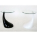 Laramie Round Glass Top End Table with Plastic Base - WI-2309-X