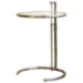 Eileen Gray Round Glass Top End Table - WI-316F