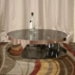 Genesis Steel and Tinted Glass Modern Coffee Table - WI-931E-GR