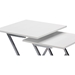 Parutto 2-Piece Nesting Table Set - White, Chrome - WI-AKING-60210