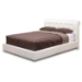 Chesterfield Queen Leather Bed in Off-White - WI-B-180-8143-QUEEN