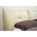 Athena Cream Leather Queen Platform Bed - WI-B-75-693-QUEEN
