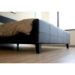 Georgette Leather Platform Bed in Brown - WI-B-11-509-X