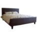 Georgette Leather Platform Bed in Brown - WI-B-11-509-X