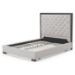 Bristol Tufted Light Grey Linen Queen Bed - WI-B-166-C279-QUEEN-BED