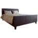 Seth Queen Leather Platform Bed in Brown - WI-B-22-509